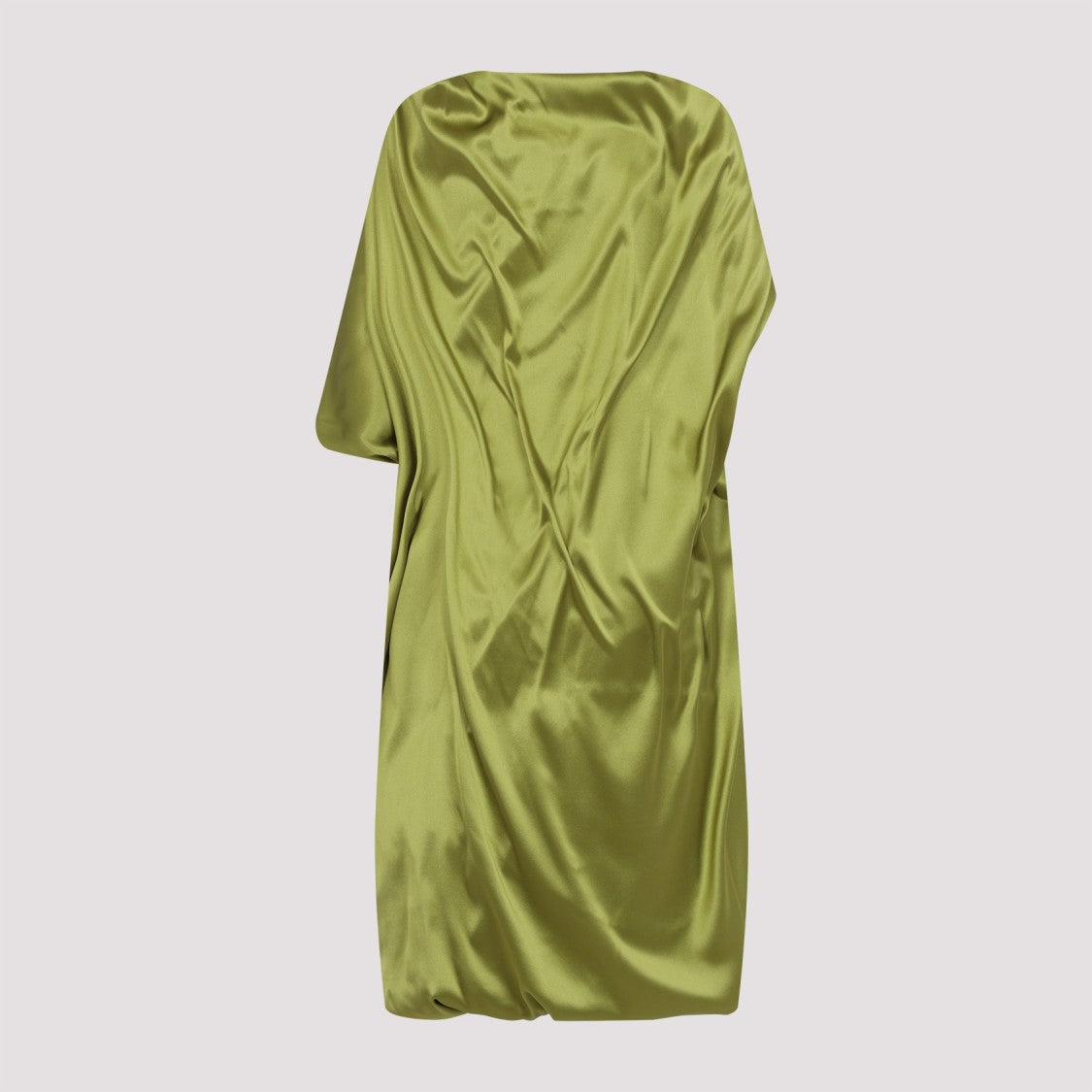 Dries Van Noten Knot Waist Draped Silk Dress