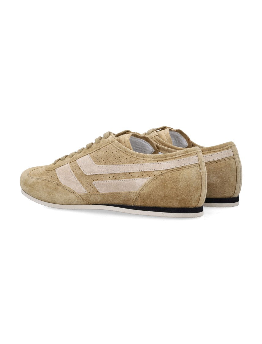Tom Ford Brook Perforated Suede Low Profile Sneakers