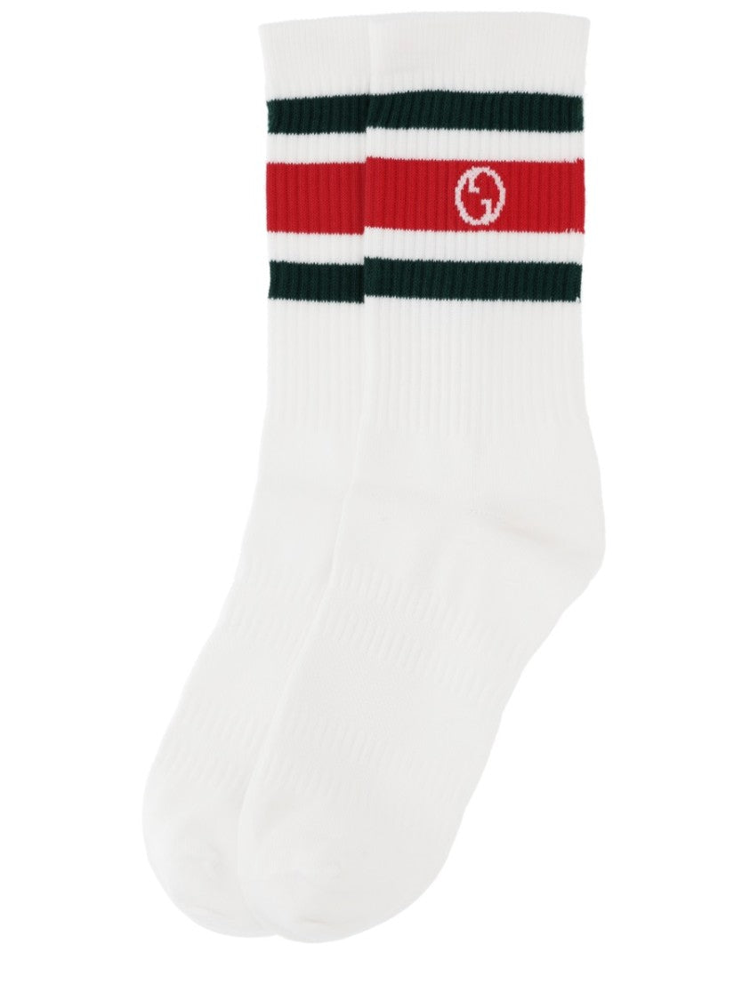 Gucci Round Gg Monogram Cotton Socks