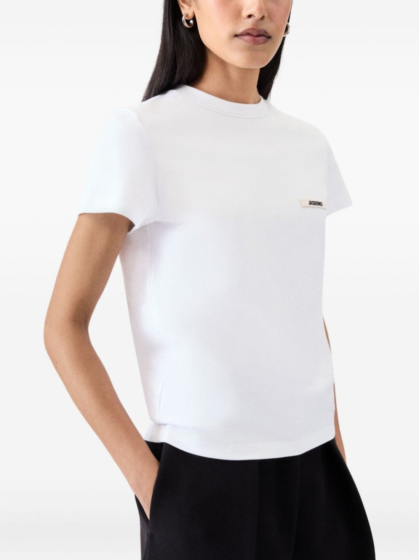 Jacquemus Silk And Nylon Draped Neck Top