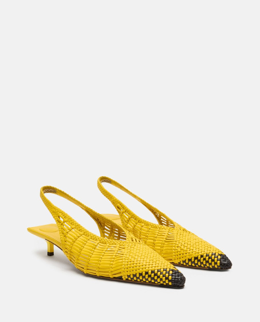Jacquemus Hand-Woven Lambskin Sling-Back