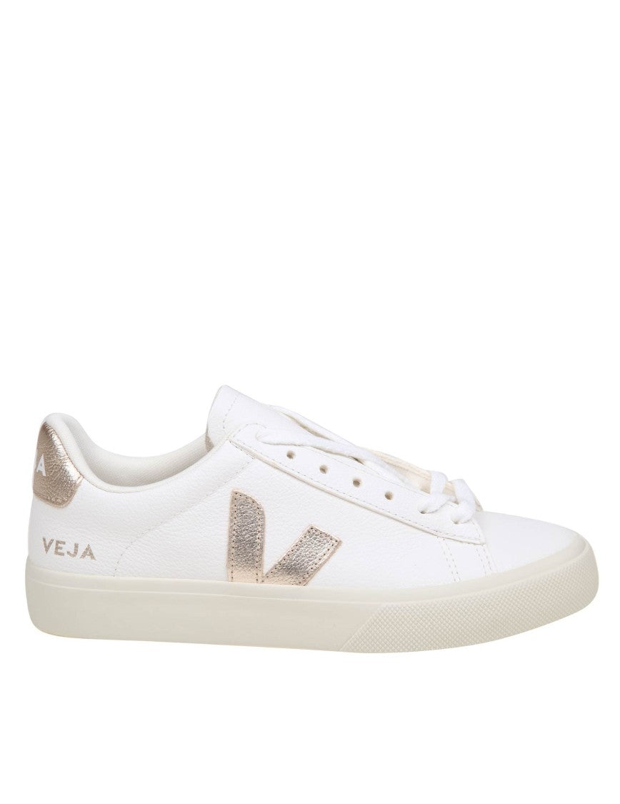 Veja Campo Sneakers In Chrome-Free White Leather