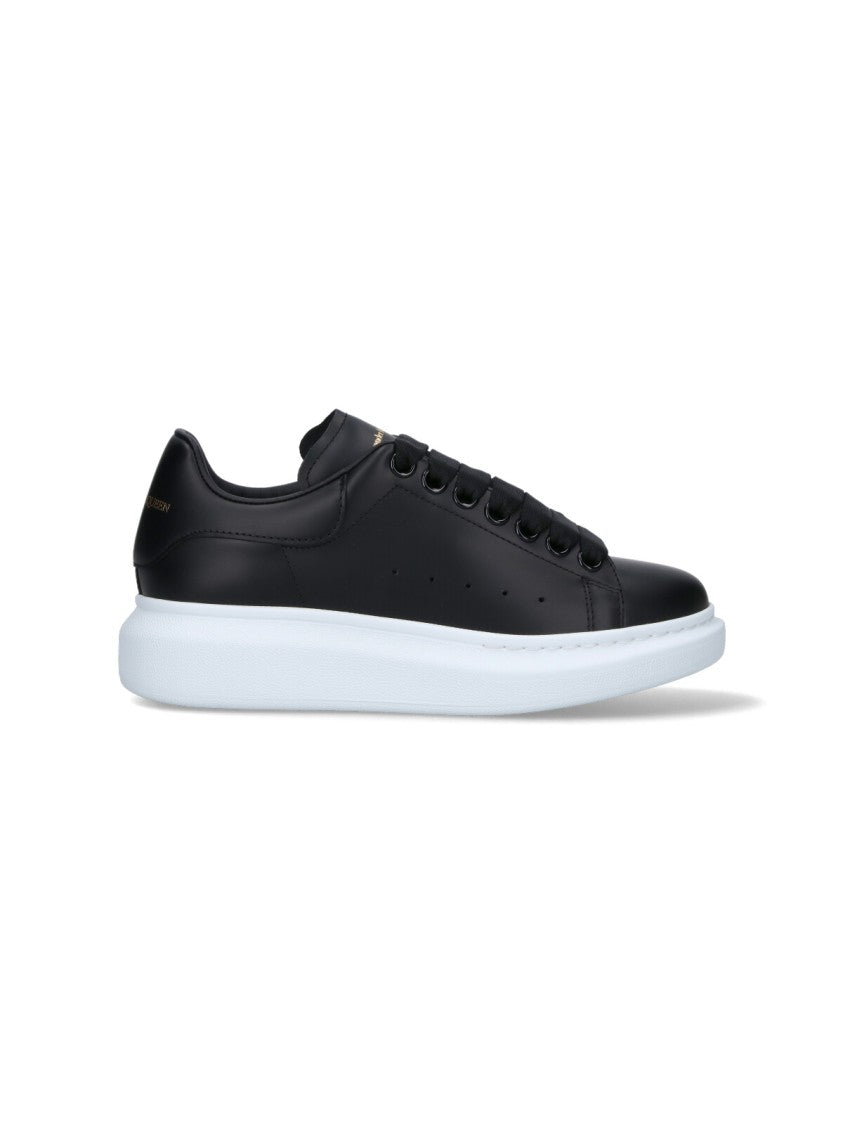 Alexander Mcqueen "Oversize" Sneakers, In Black Calfskin