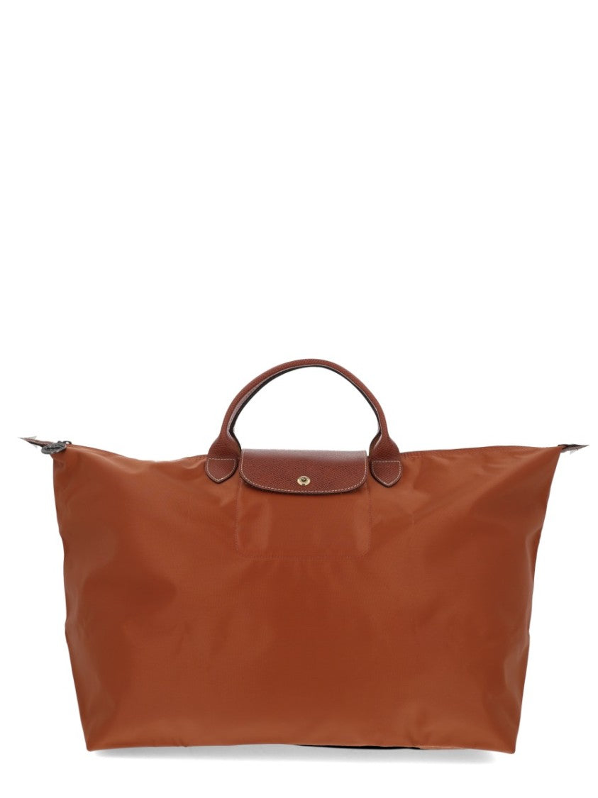 Longchamp Large Rectangular Travel Bag With Leather Accents