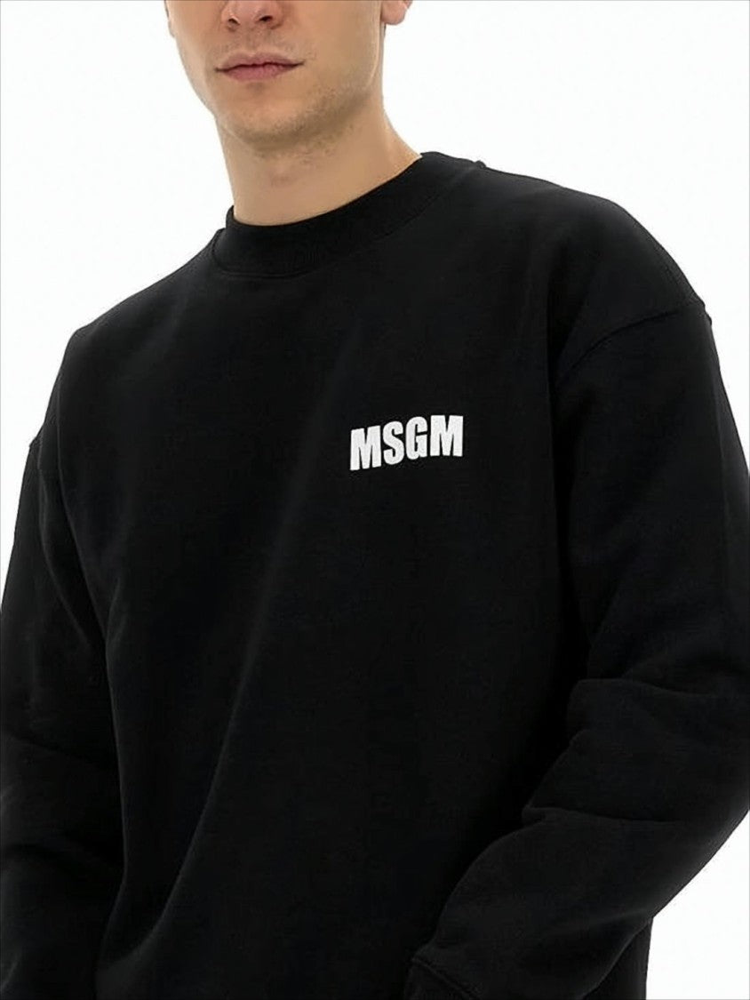 Msgm Relaxed-Fit Long Sleeve T-Shirt With Graphic Print