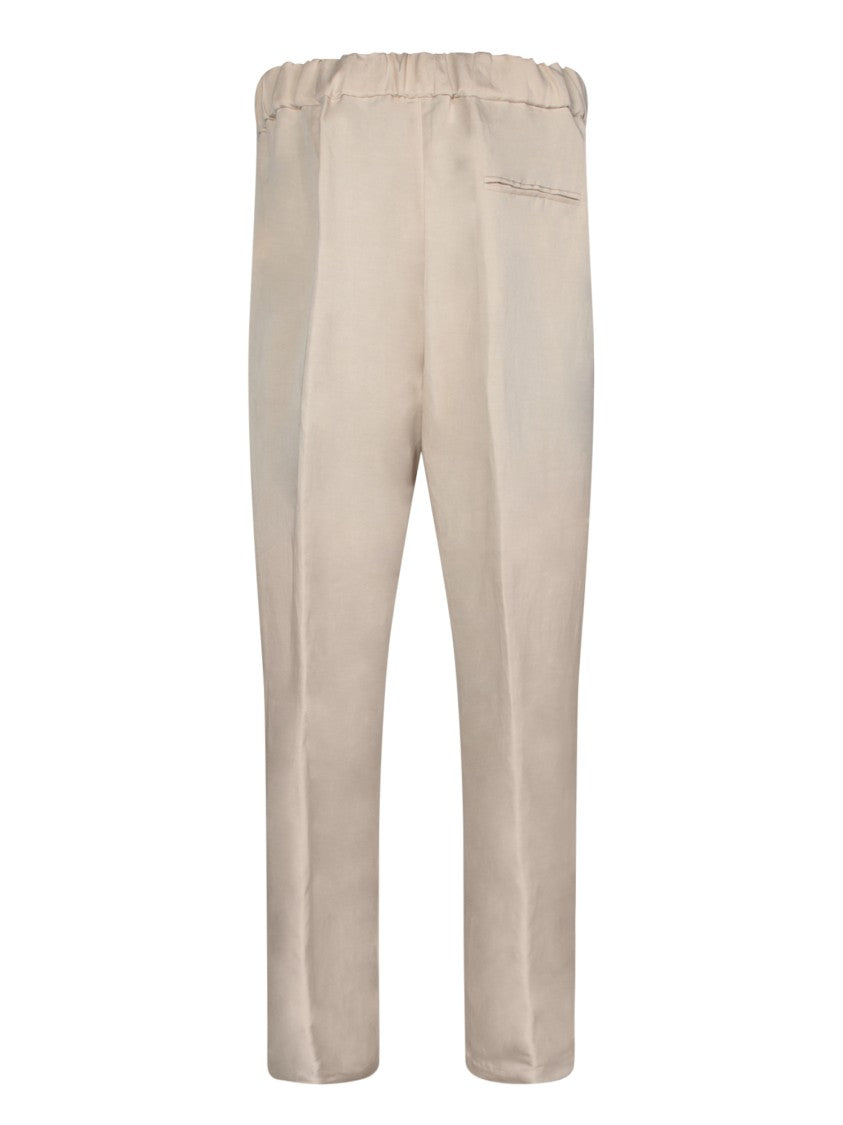 Costumein Beige Trousers With Tailored Silhouette