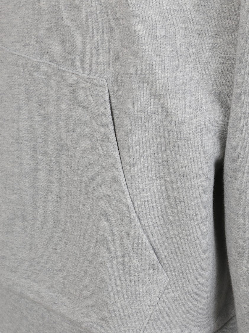 Palm Angels Grey Relaxed-Fit Hoodie