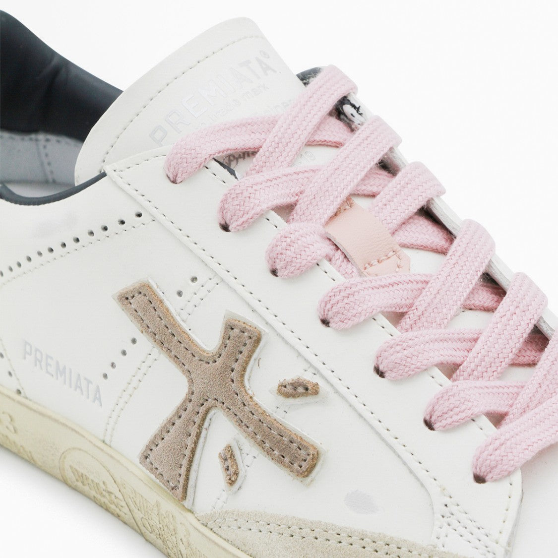 Premiata Low-Top Sneakers With Beige Suede Accents