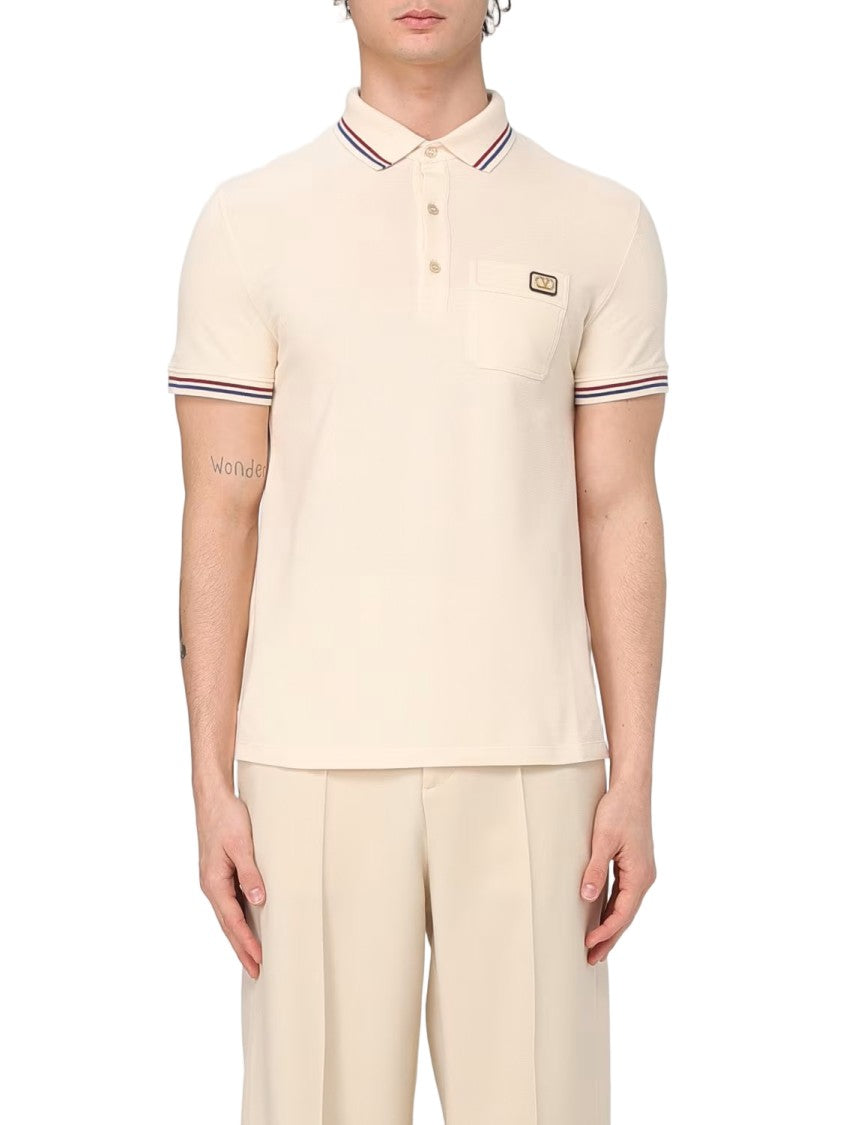 Valentino Short-Sleeved Polo Shirt With Contrasting Accents