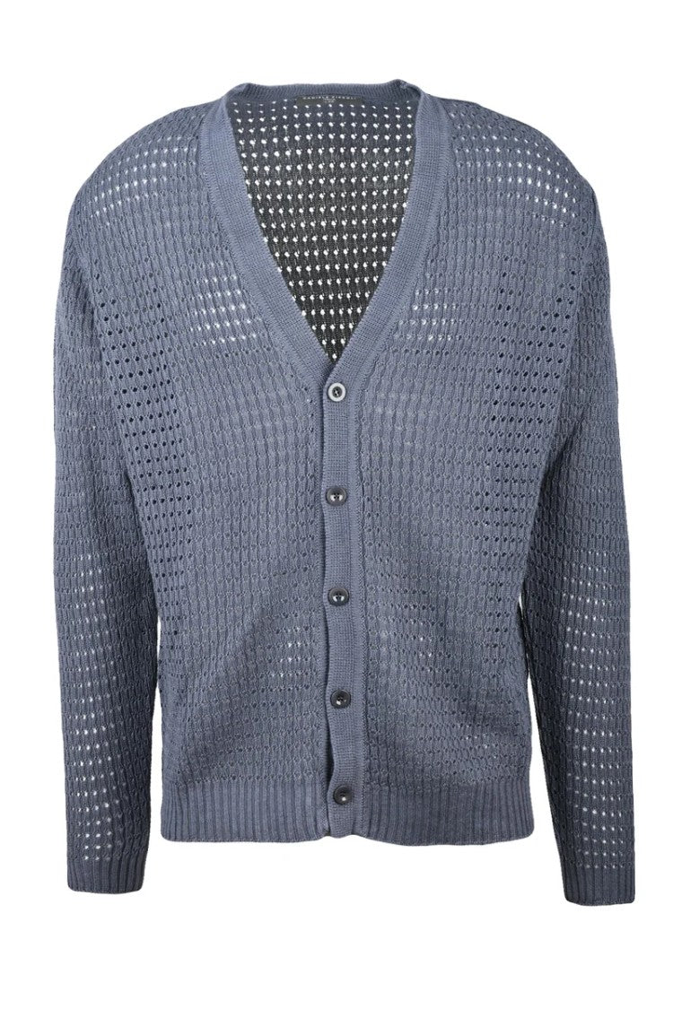 Daniele Fiesoli Linen Cotton Cardigan - Grey