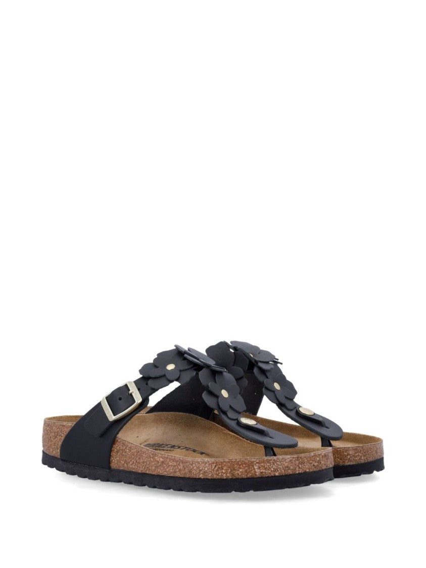 Birkenstock Classic Thong Sandals With Floral Embellishments