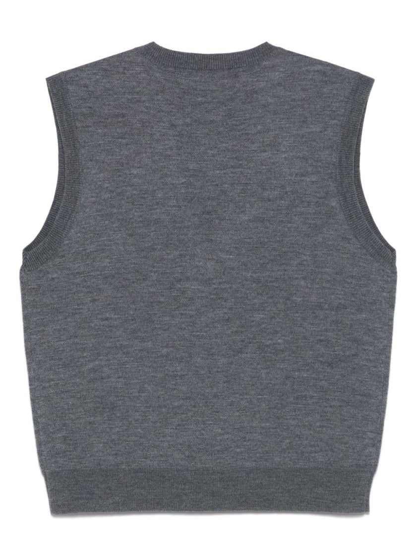 A.P.C. Sleeveless Gilet With Plunging V-Neck