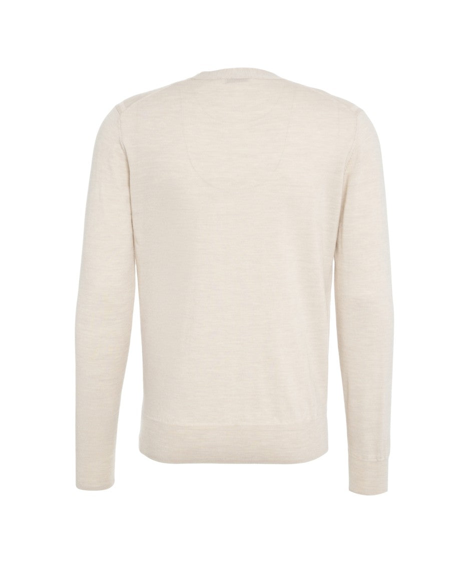 Paolo Pecora Fine Knit Sweater With Classic Crew Neckline