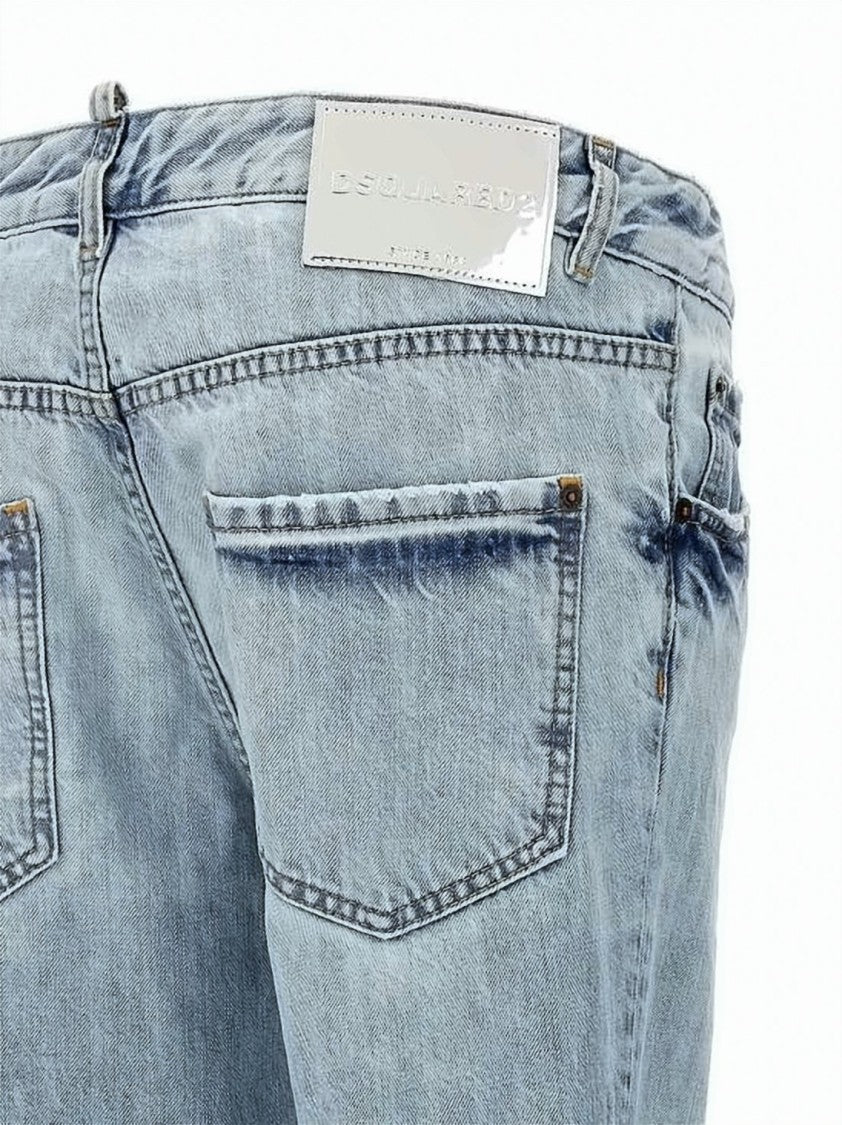 Dsquared2 Light Wash Distressed Denim Pants