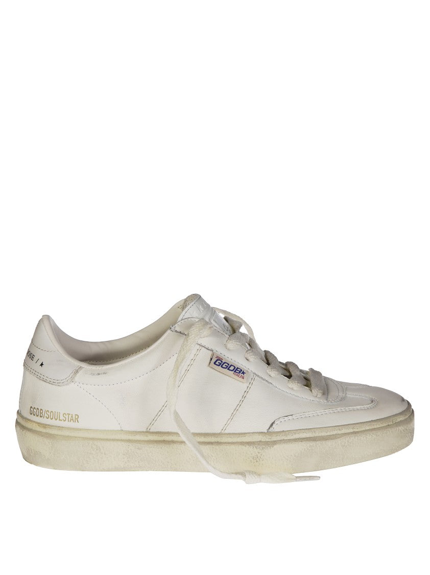 Golden Goose Soul Star  Low-Top White Leather Sneakers