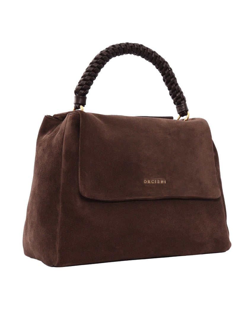 Claudio Orciani Structured Calf Leather Handbag With Top Handle