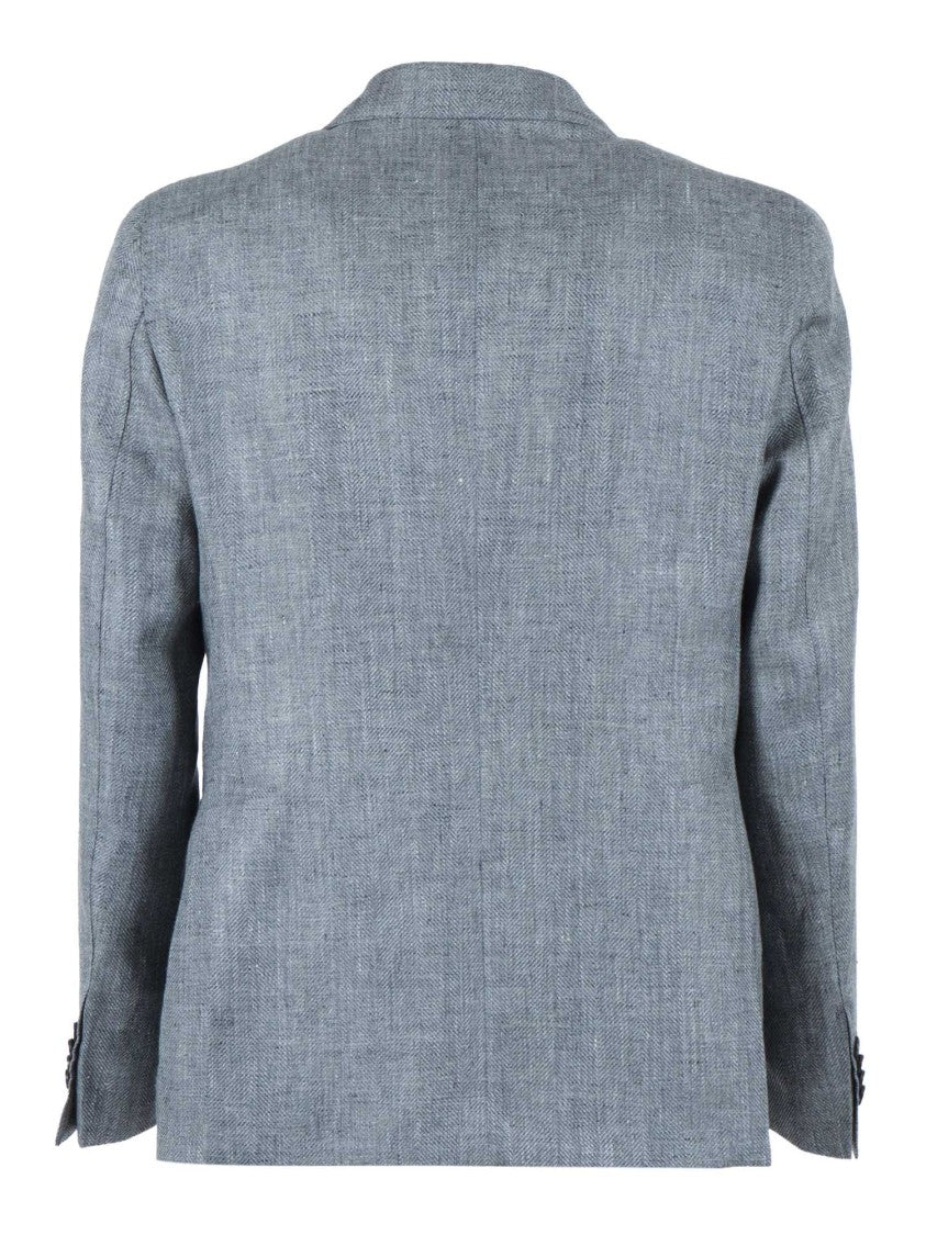 Brando-Lubiam Double Breasted Drop S Linen Blazer