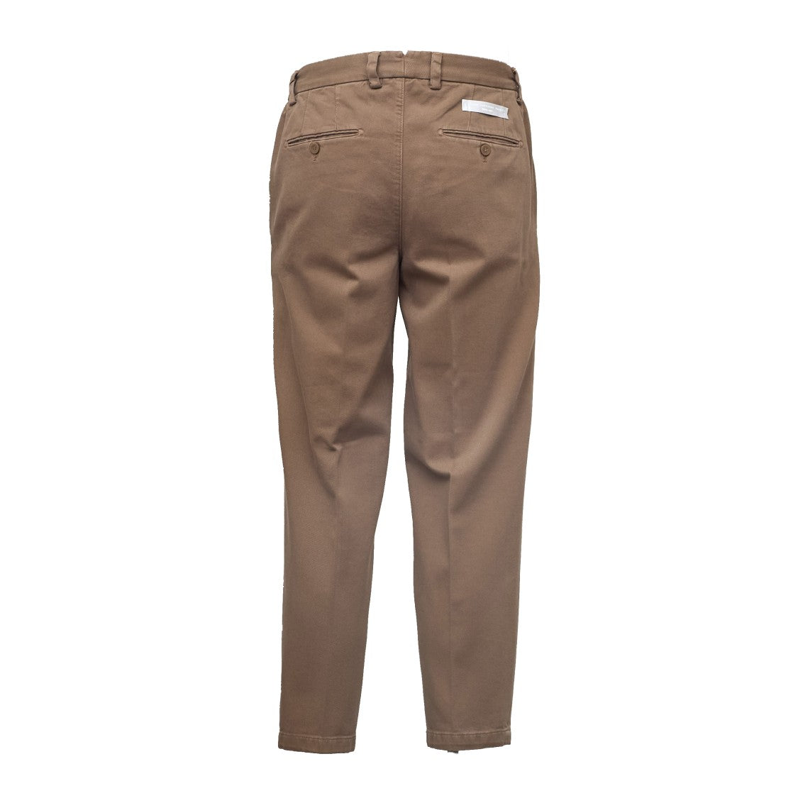 Briglia 1949 Brown Cotton Pleated Trousers With Elastic Waistband
