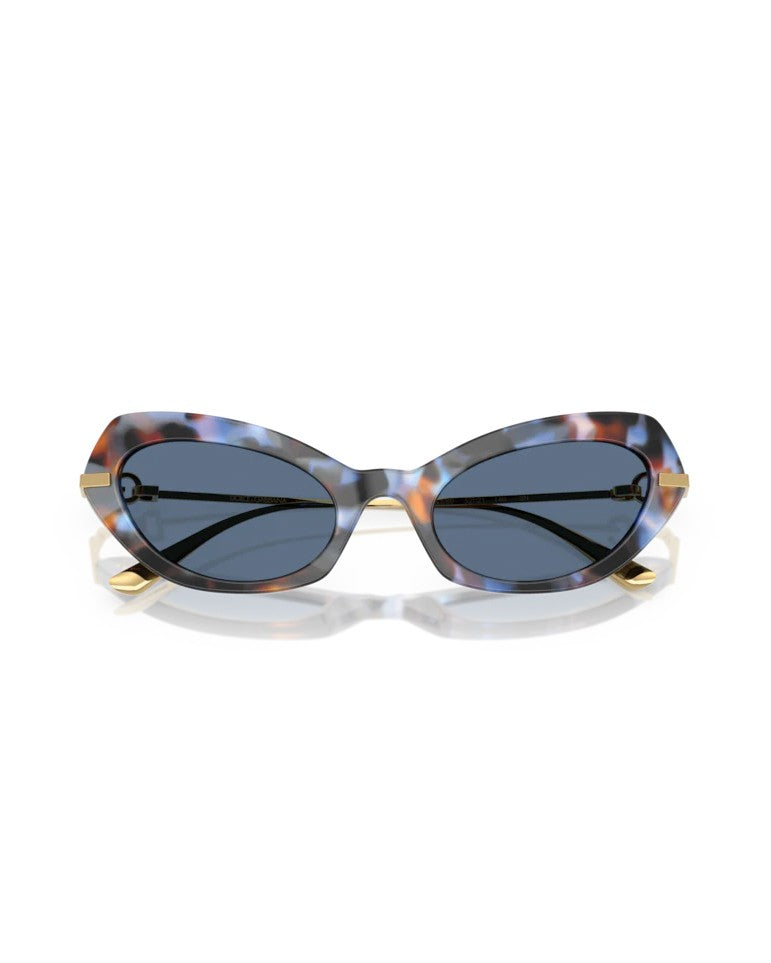 Dolce & Gabbana Narrow Cat-Eye Sunglasses With Metal Temples