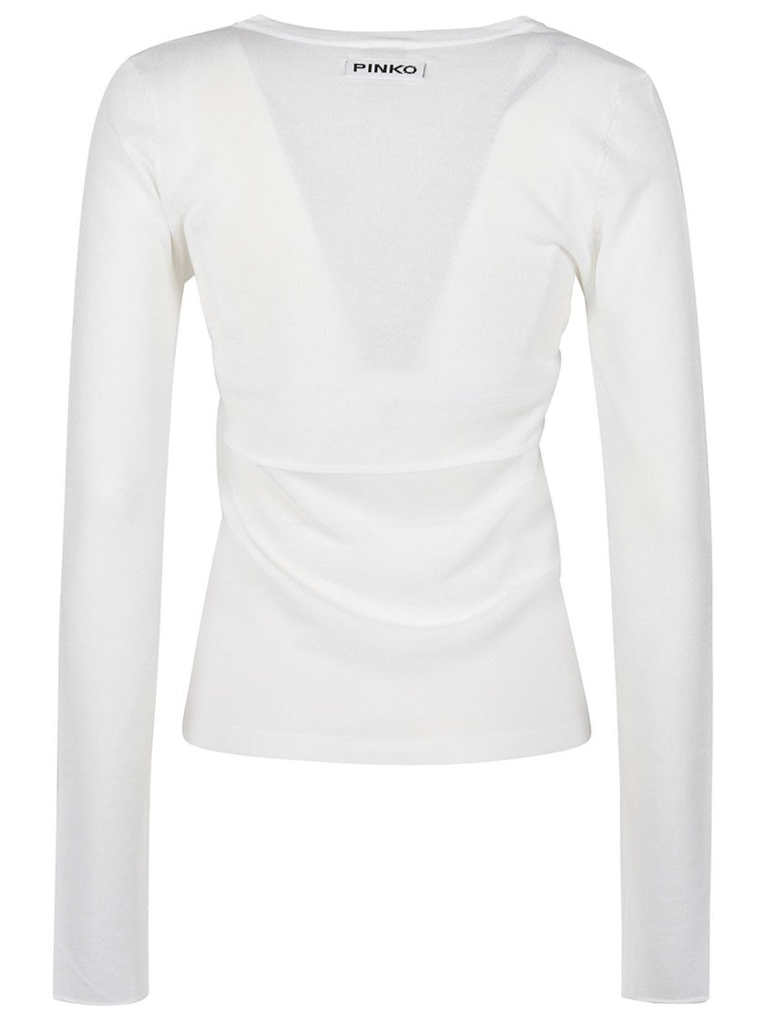 Pinko Asteroide V Neck Viscose Blend Sweater