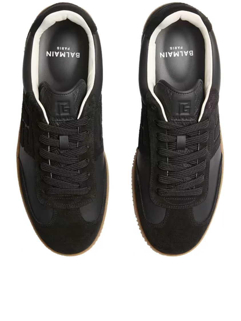 Balmain Black Low Top Lace Up Sneakers
