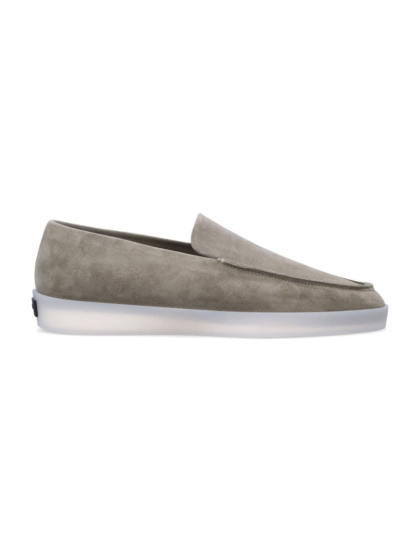 Fear Of God Suede-Like Taupe Loafers With Translucent Sole