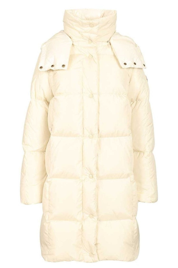 Moncler Long Padded Coat With High Collar