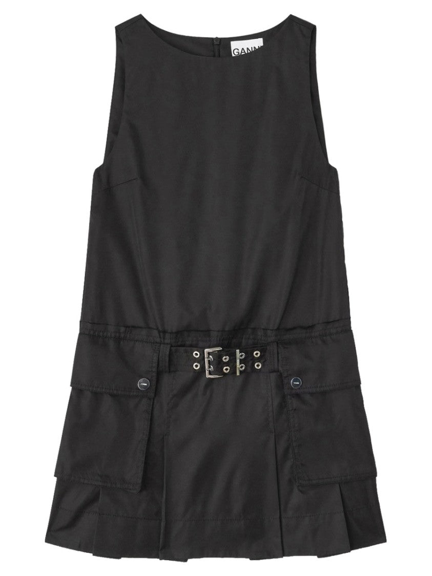 GANNI Duchesse Nylon Mini Dress