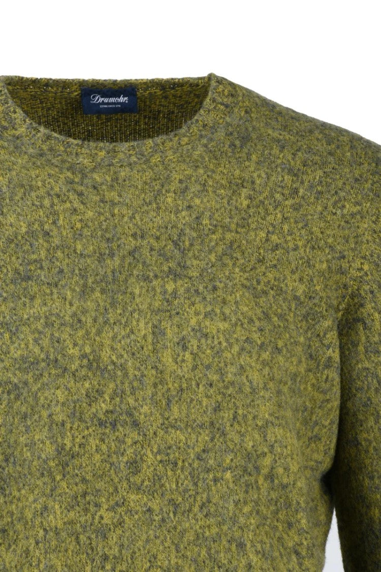 Drumohr Wool Crew Neck Pullover - Yellow/Green