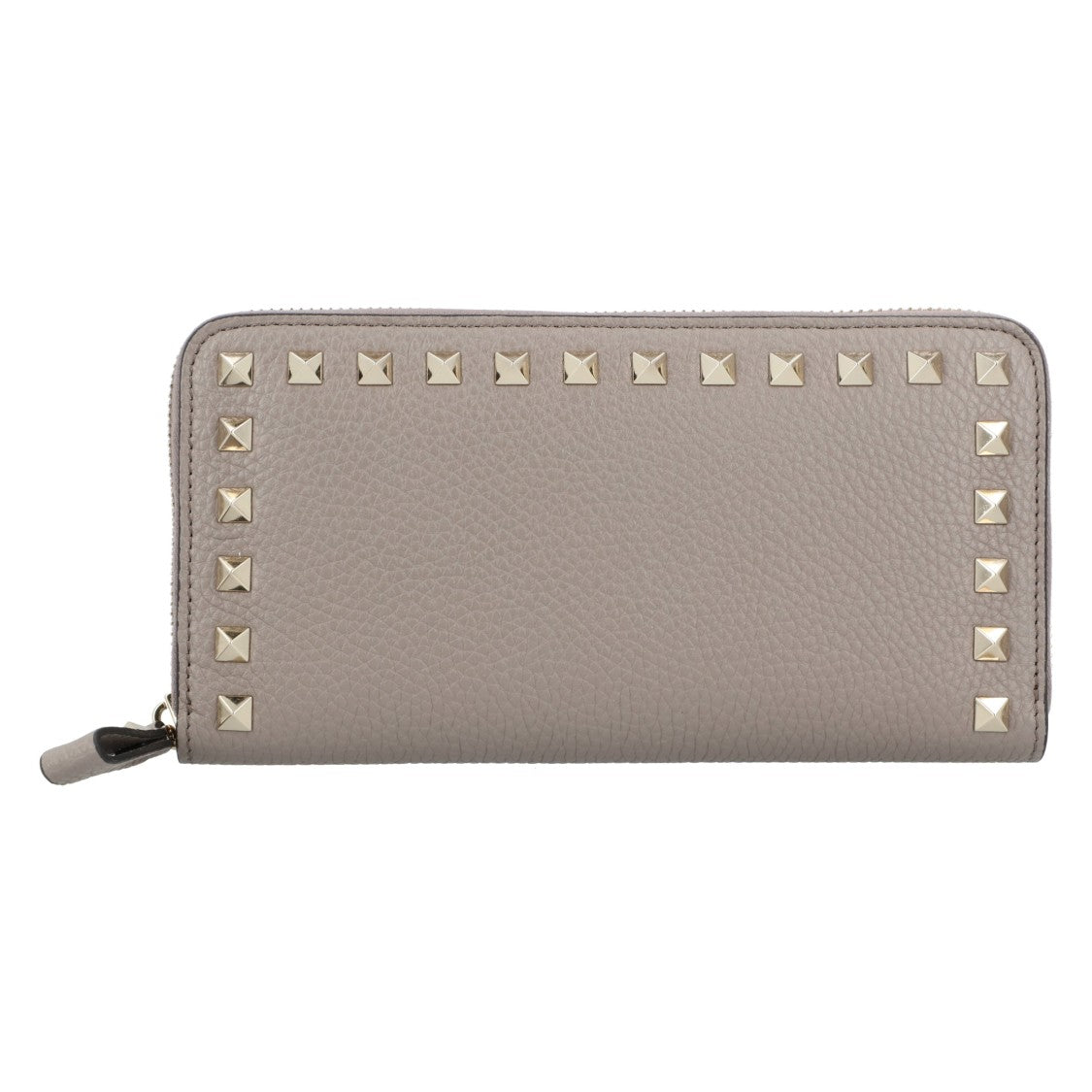 Valentino Rockstud Grey Leather Wallet