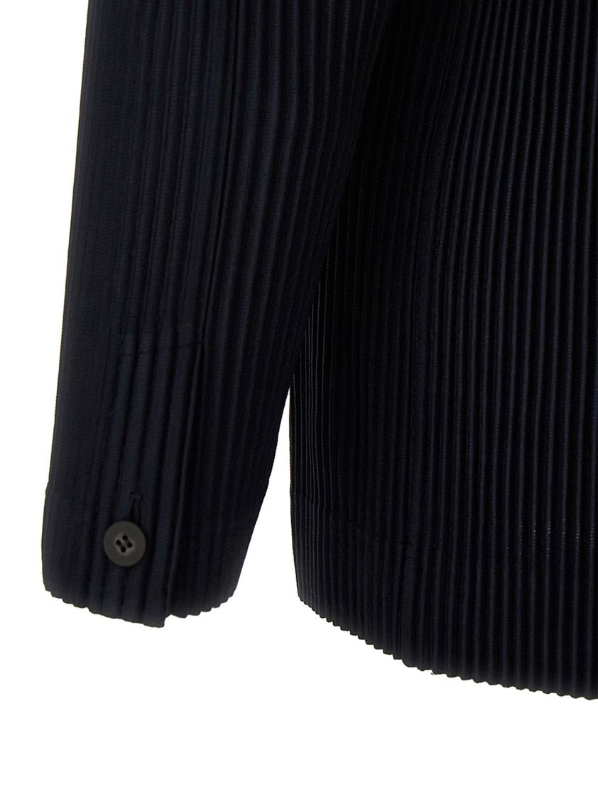 Homme Plissé Issey Miyake Single-Breasted Pleated Blazer
