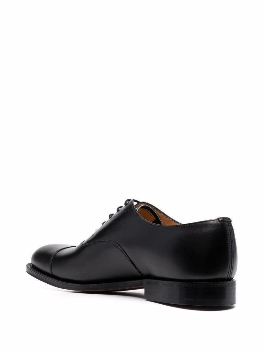 Church's Black Polished Leather Cap-Toe Consul Oxfords