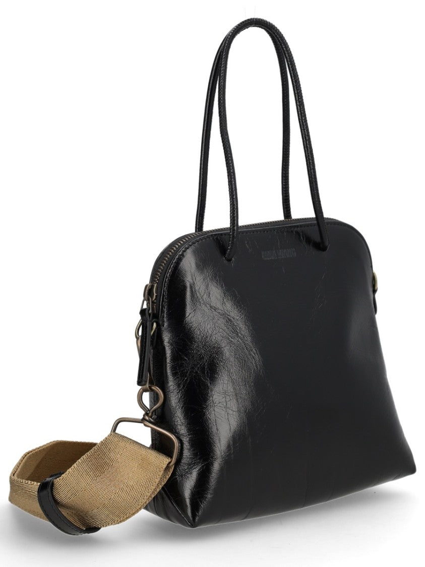 Uma Wang Glossy Finish Embossed Logo Tote Bag