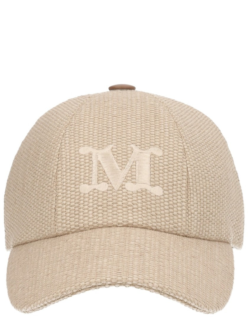 Max Mara Textured Embroidered Cotton-Blend Baseball Cap