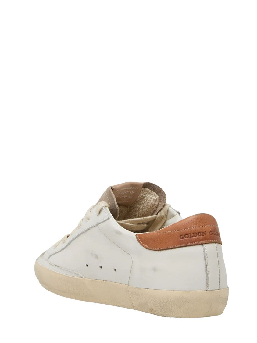 Golden Goose White Leather Super Star Sneakers