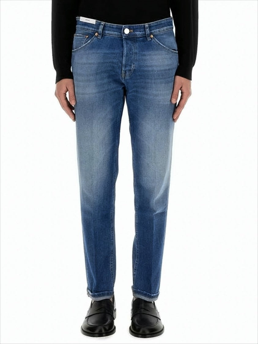 Pt Torino Straight-Leg Denim Pants With Medium Blue Wash