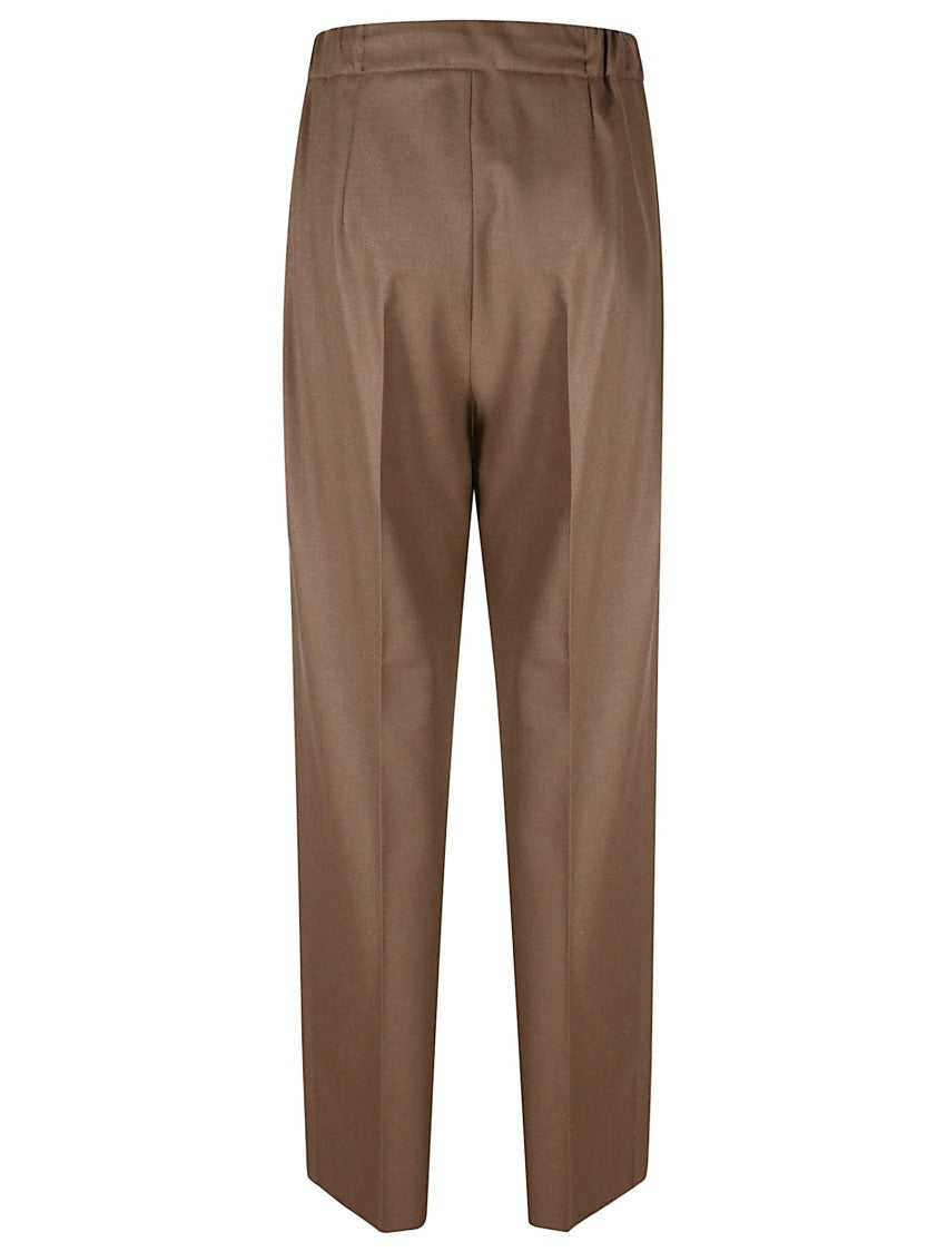 Max Mara Refined High-Waisted Tailored Pants With Drawstring Closure