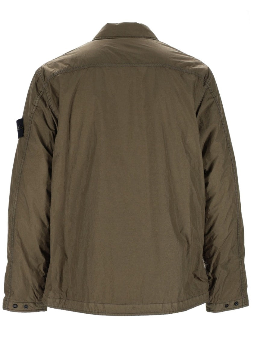 Stone Island Neutrals Boxy Patch Logo Polyamide Jacket
