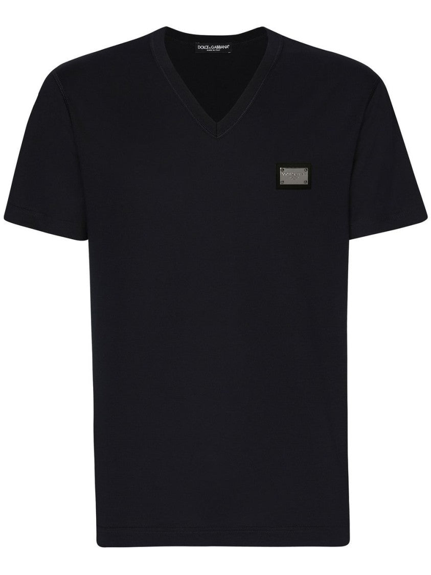 Dolce & Gabbana Black Logo Plaque T-Shirt