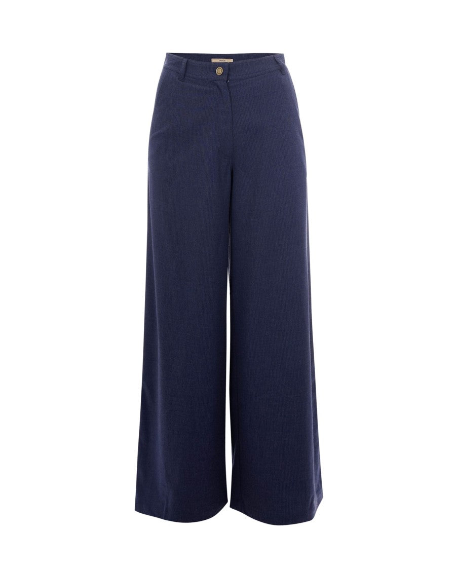 Sessùn Wide-Leg Tailored Trousers In Exclusive Chiné Fabric