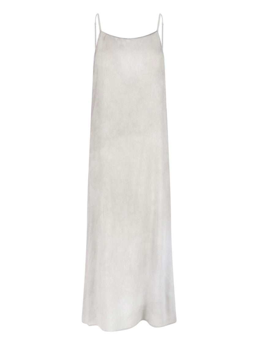 Uma Wang Grey Anaya Midi Silk Blend Dress Uma Wang Grey Anaya Midi Silk Blend Dress