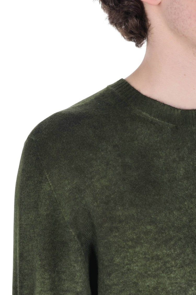 Avant Toi Blue Reversible Cashmere Crewneck Sweater