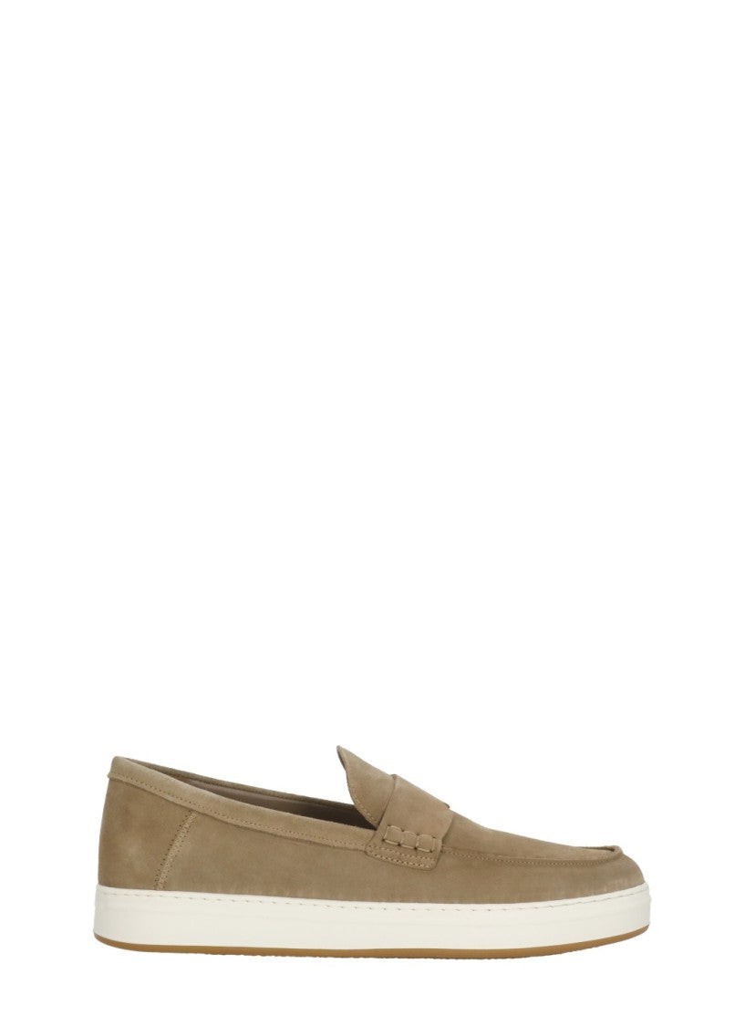 Hogan Beige H-Tv Suede Leather Loafers