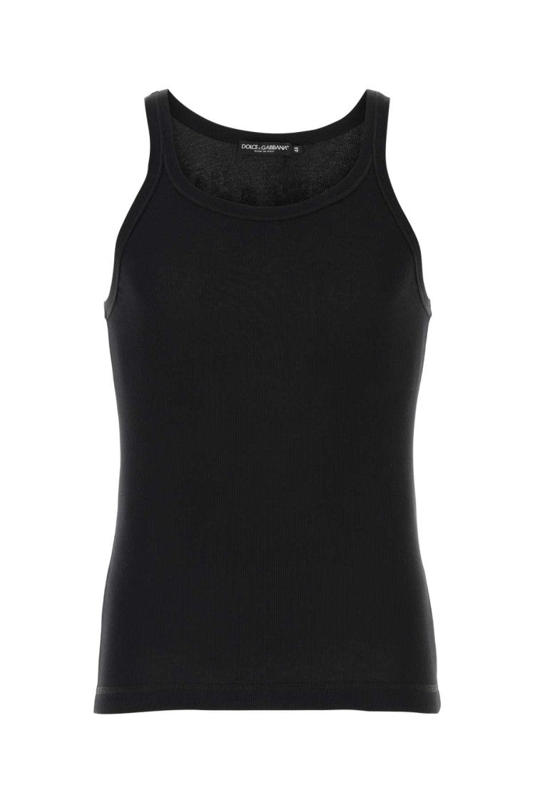 Dolce & Gabbana Black Cotton Tank Top