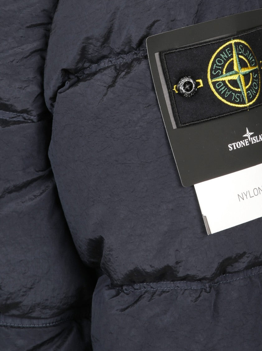 Stone Island Structured Blue Coat With Clean Minimalist Design