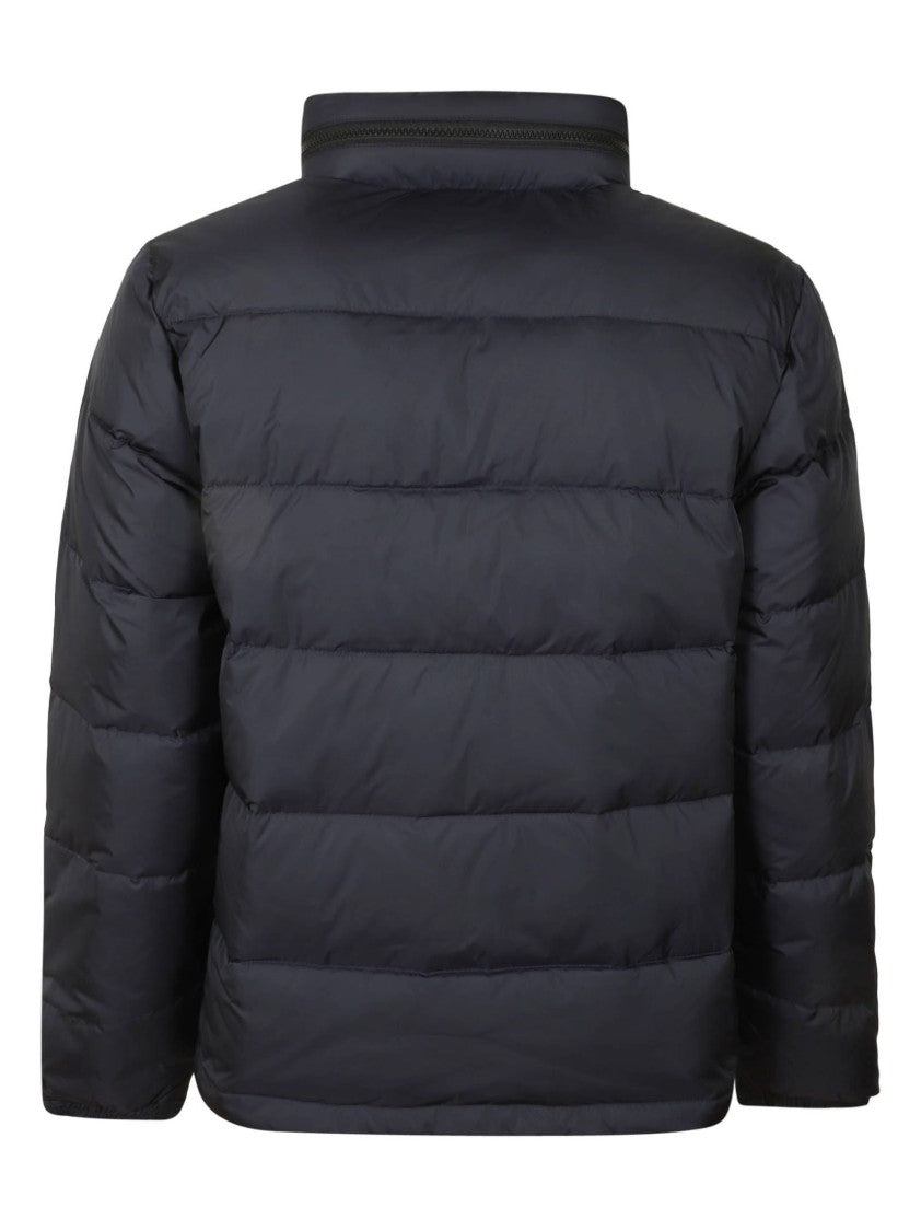Aspesi Navy Stretch Nylon Down Jacket