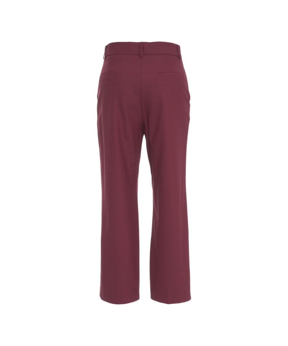 Ottod'ame Burgundy Tailored Chinos With Minimalist Silhouette