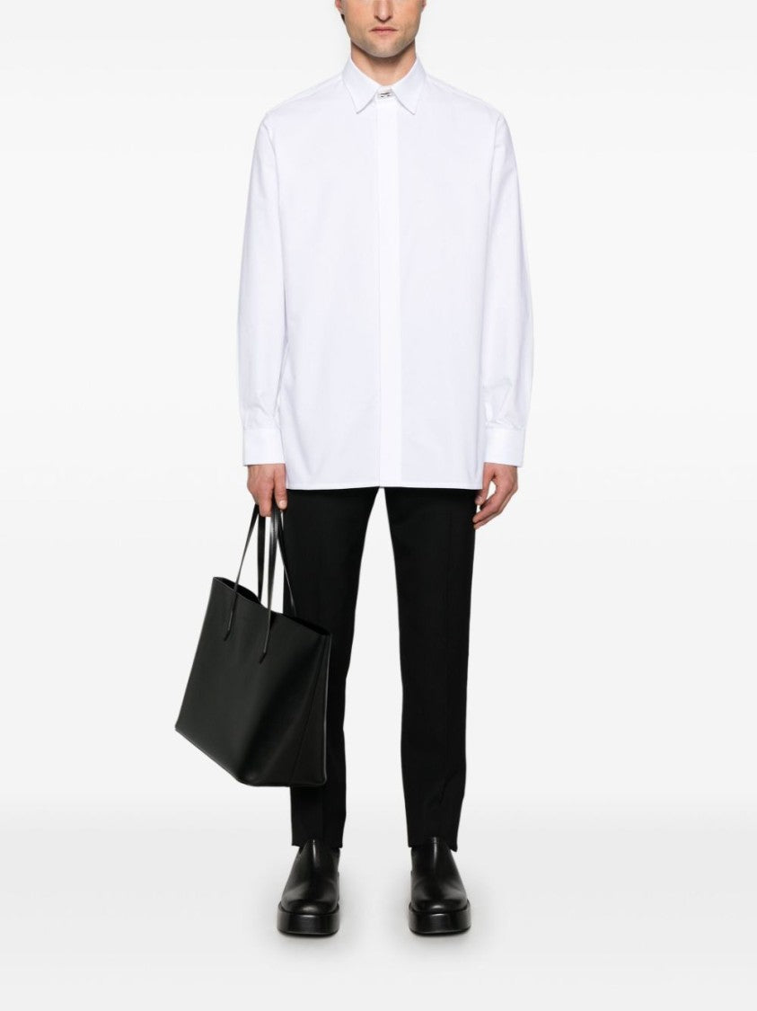 Givenchy White Concealed Front Button Classic Shirt