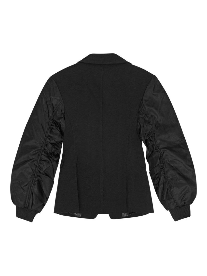 Ganni Tailored Black Jacket With Voluminous Sleeves