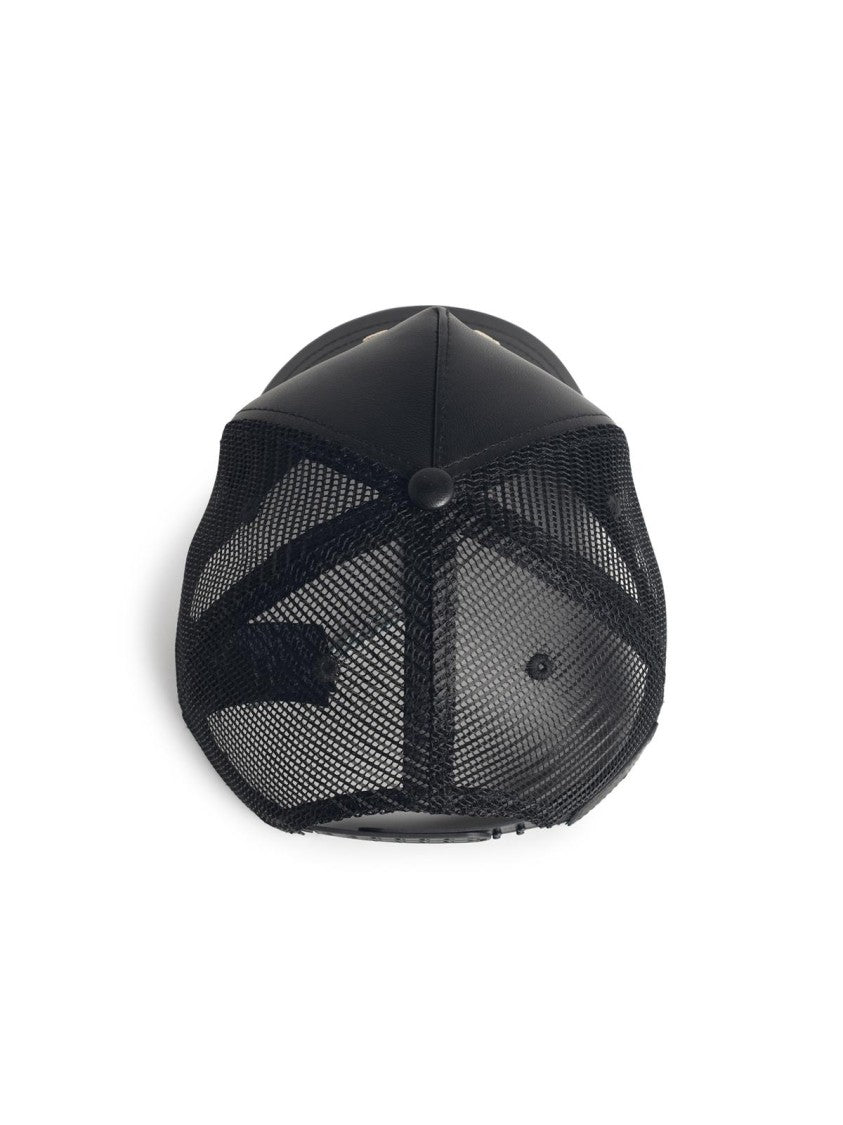 Amiri Black Leather Cap